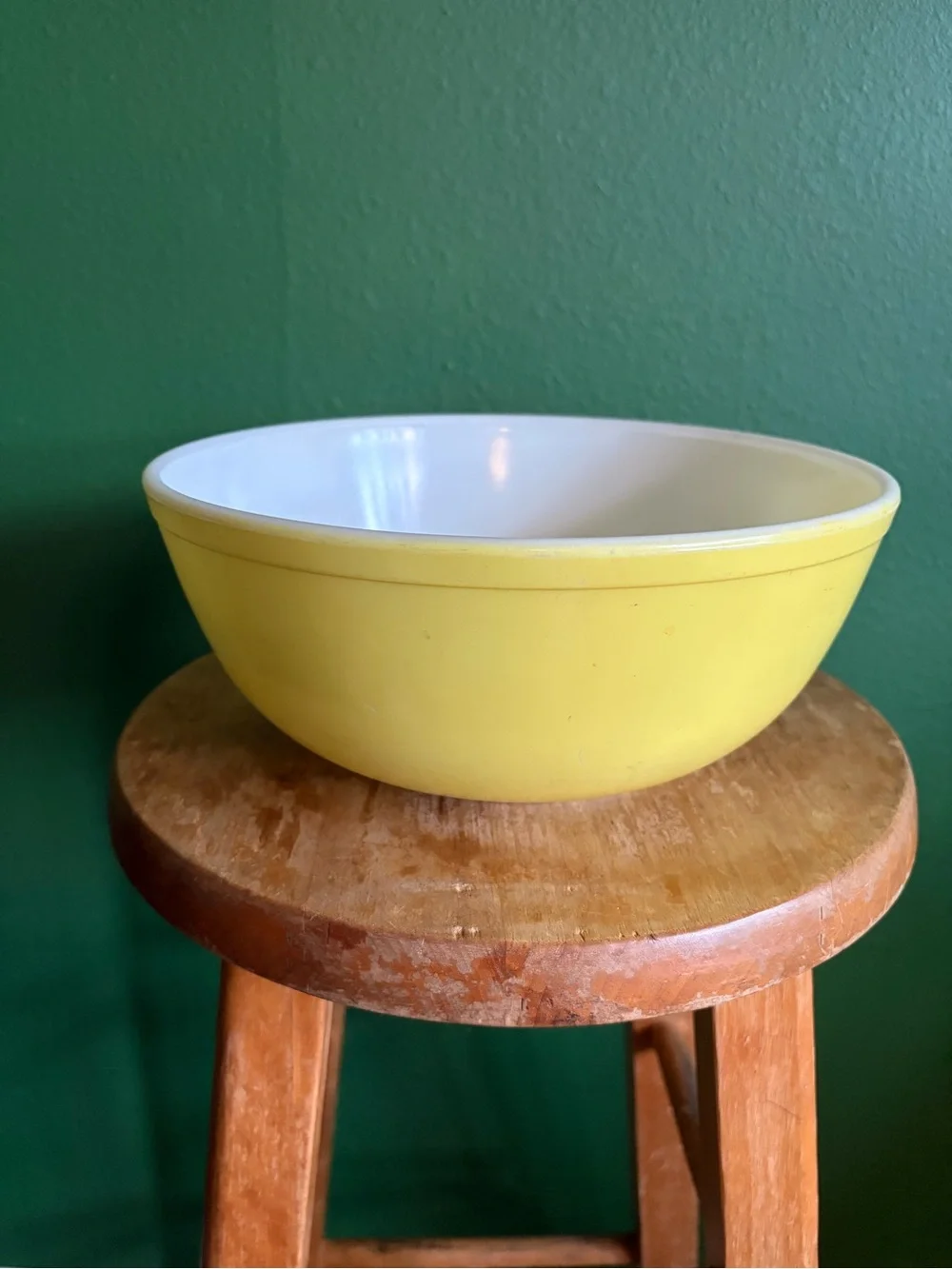 Vintage Pyrex 404 Nesting Bowl in Primary Yellow